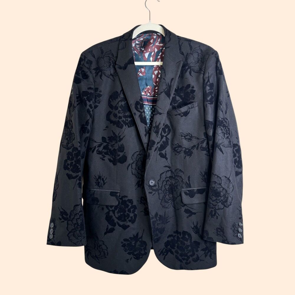 Ted Baker Flocket Floral Jacquard Blazer